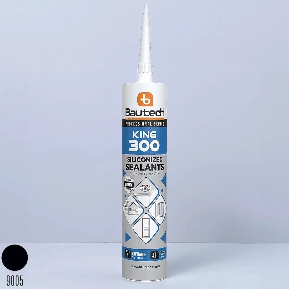 Bautech Silikonize Mastik 500 gr Siyah