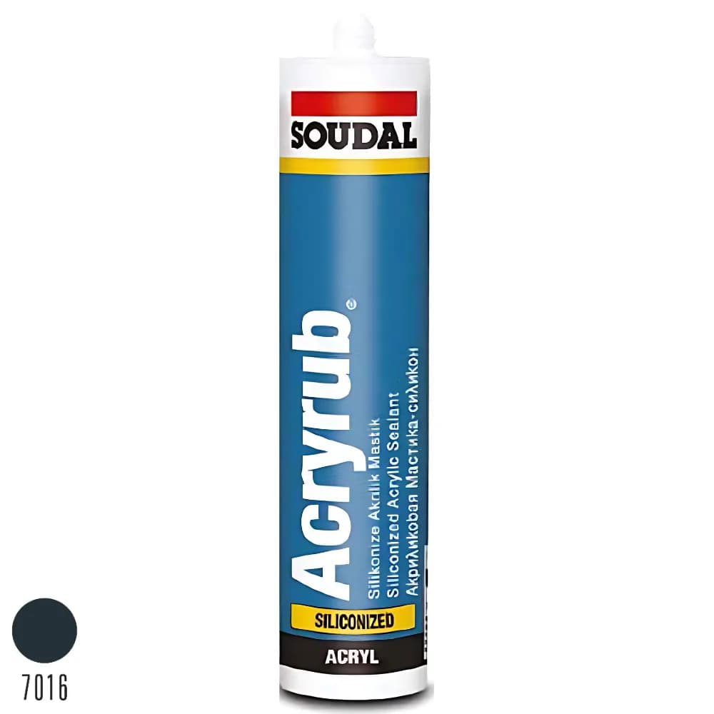 Soudal Acryrub Silikonize Mastik Antrasit Gri 500 gr 417566