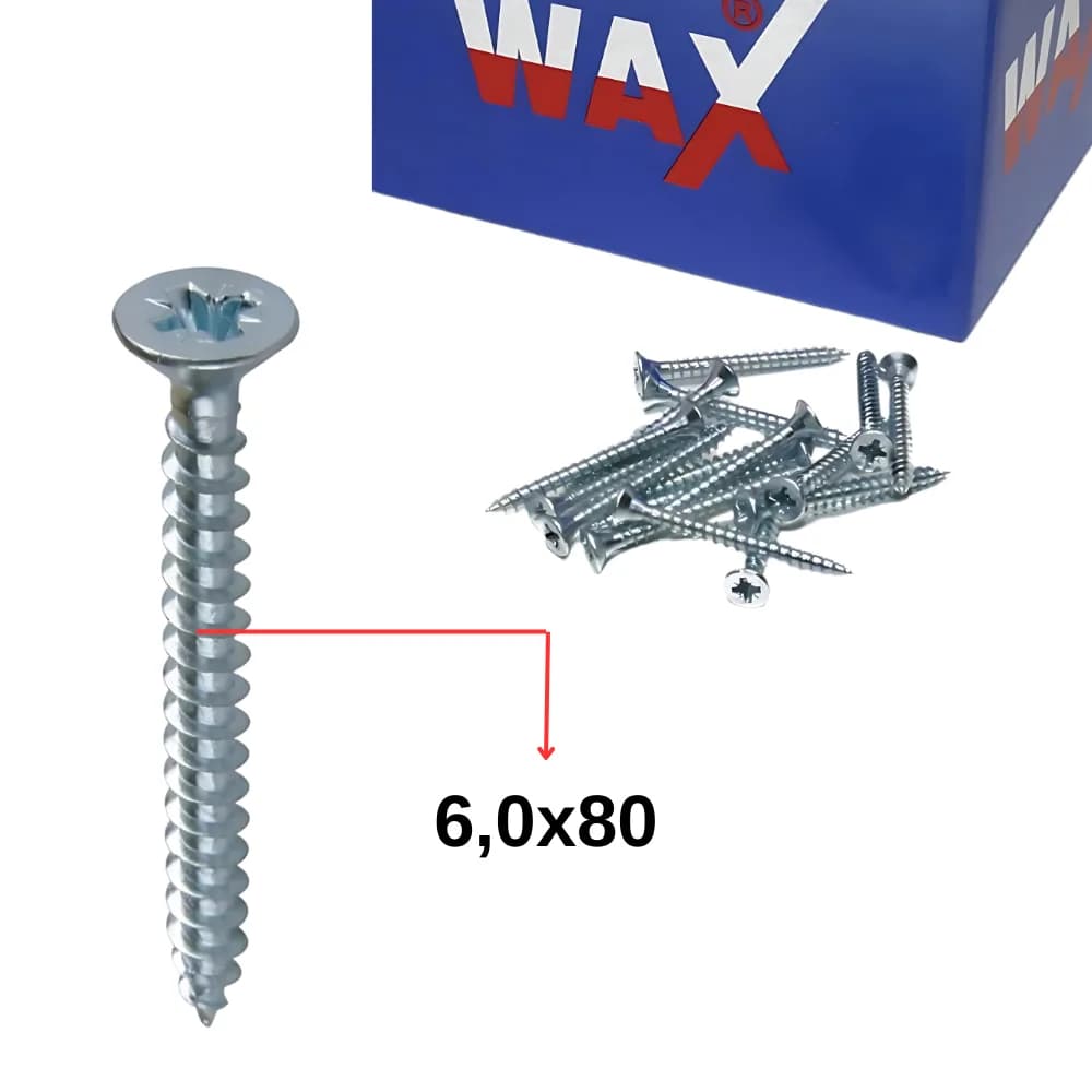 Wax 6,0 X 80 Sunta Vidası 100 Ad.