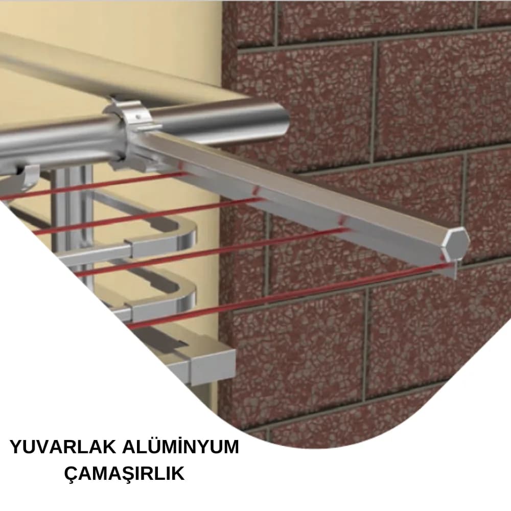 Alüminyum Bronz Çamaşırlık Askısı Yuvarlak