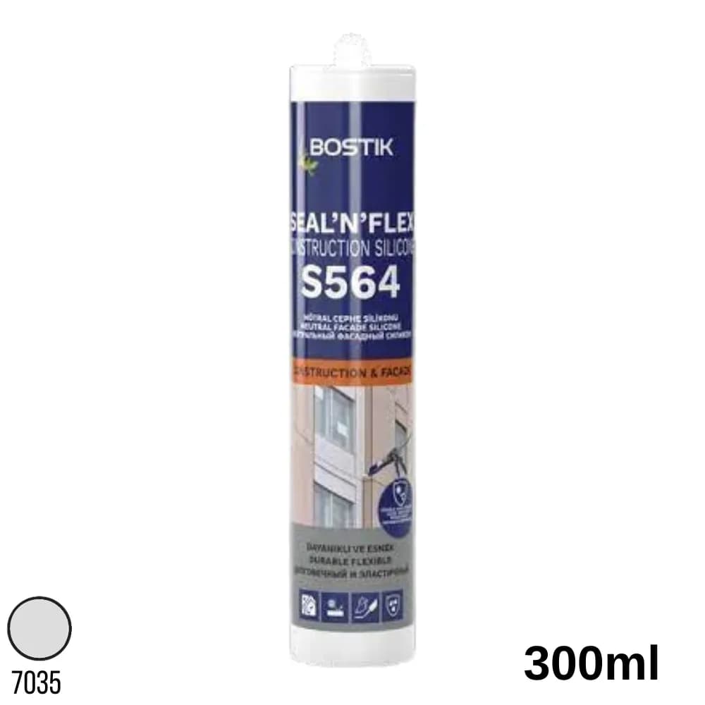 Bostik S 564 Nötr Cephe Silikon 300 ml Gri