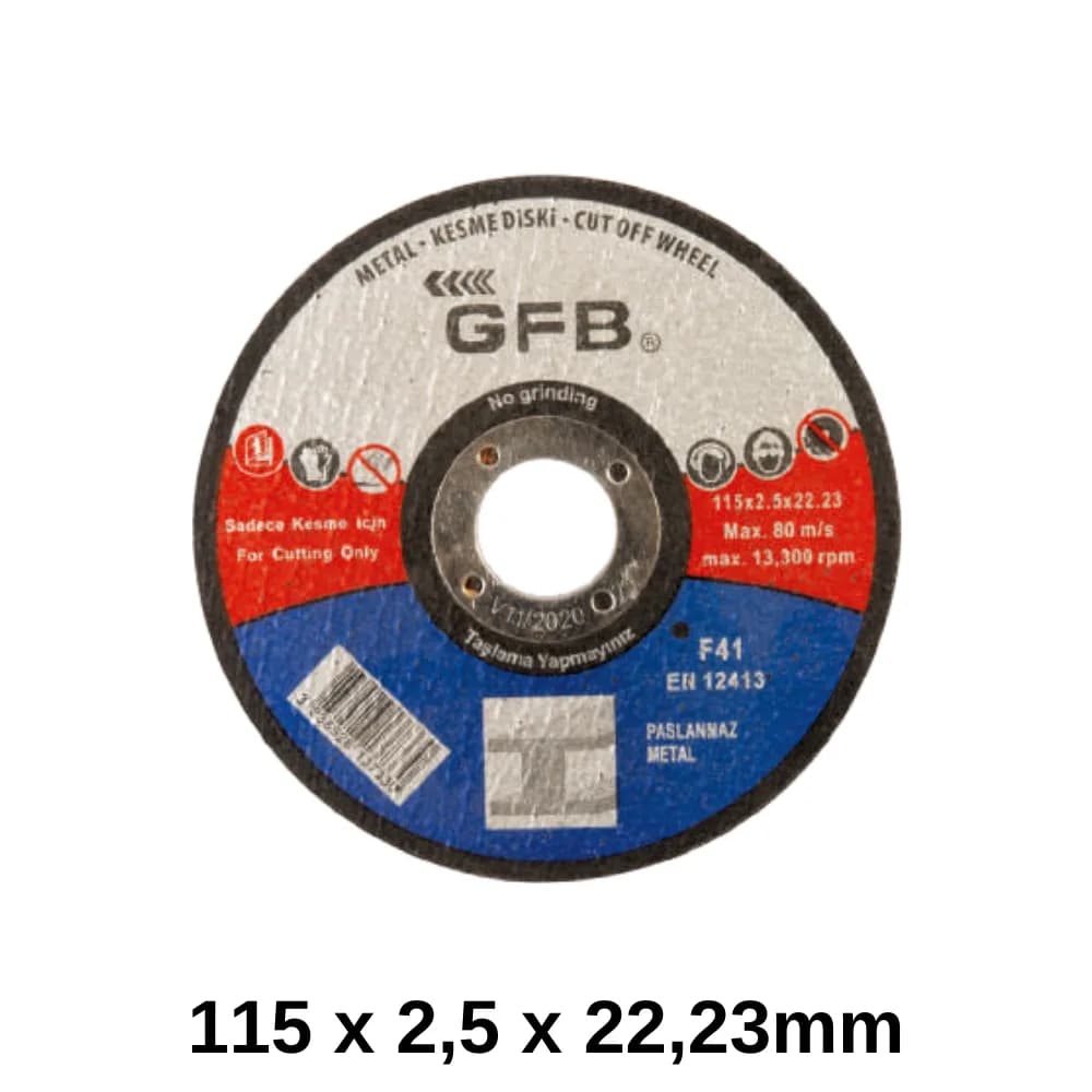 115*2,5*22,23 mm Metal Kesme Taş (2355)