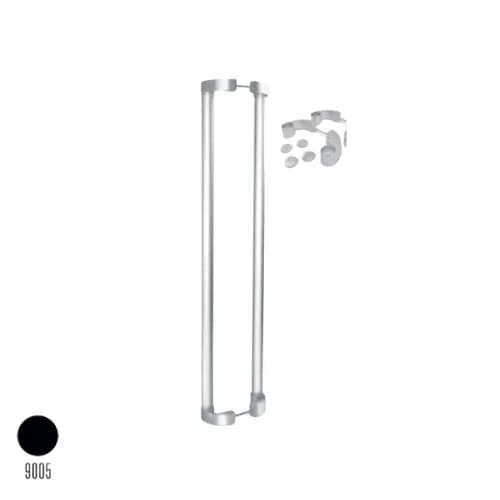 Açılı Akbank Kol 250 CM Boru Takım Siyah