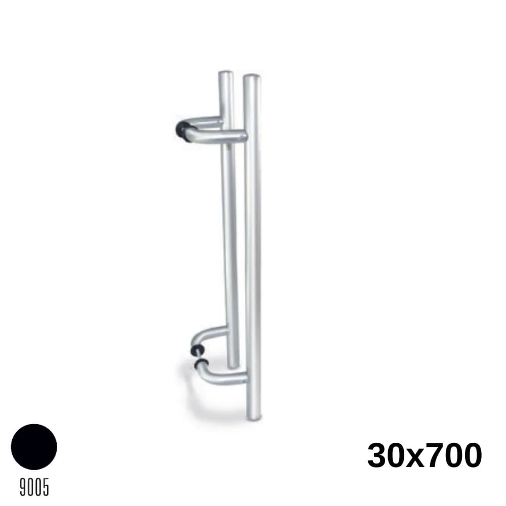 Köşeli H Kol 30X700 mm Siyah