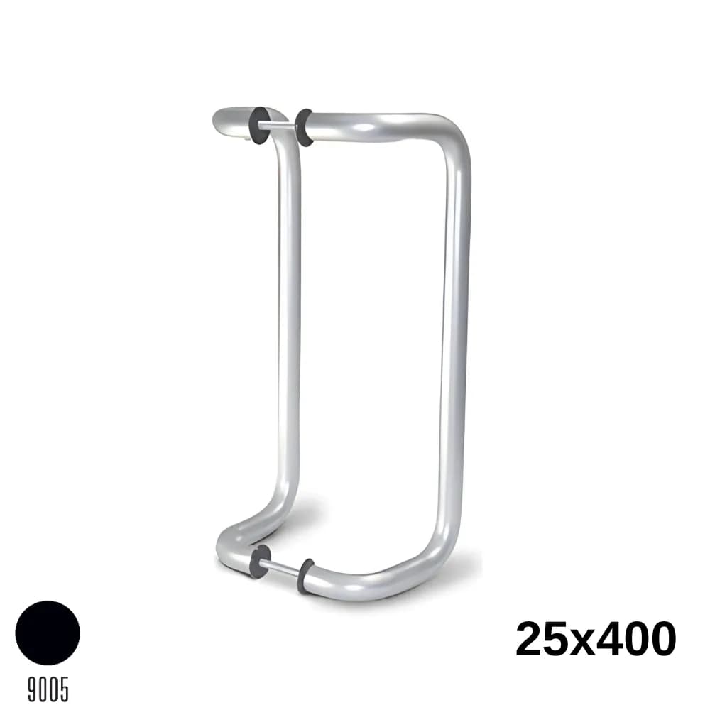 Kıvrık Kol 25X400 mm Siyah