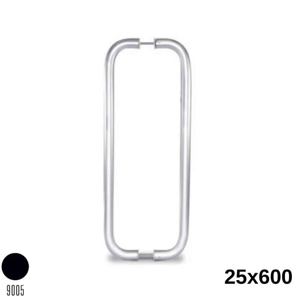 U Çekme Kol 25X600 mm Siyah