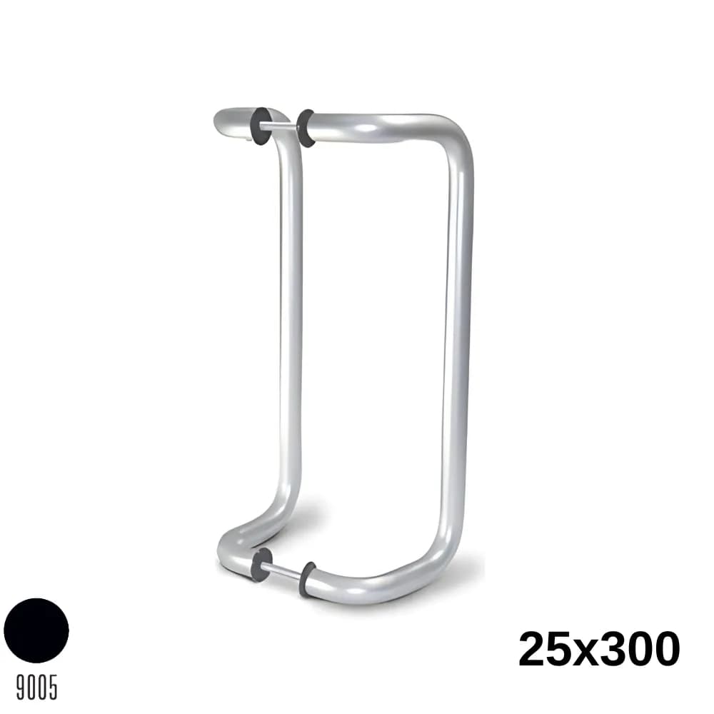 Kıvrık Kol 25X300 mm Siyah