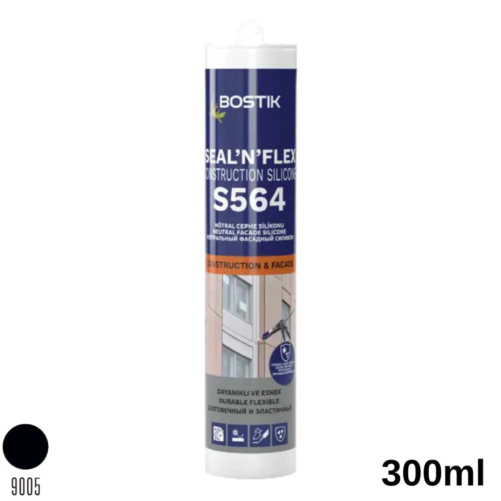 Bostik S 564 Nötr Cephe Silikon 300 Ml Siyah