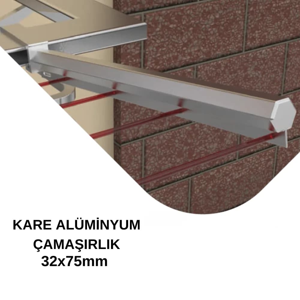 Alüminyum 75x32 Çamaşırlık Askısı Bronz