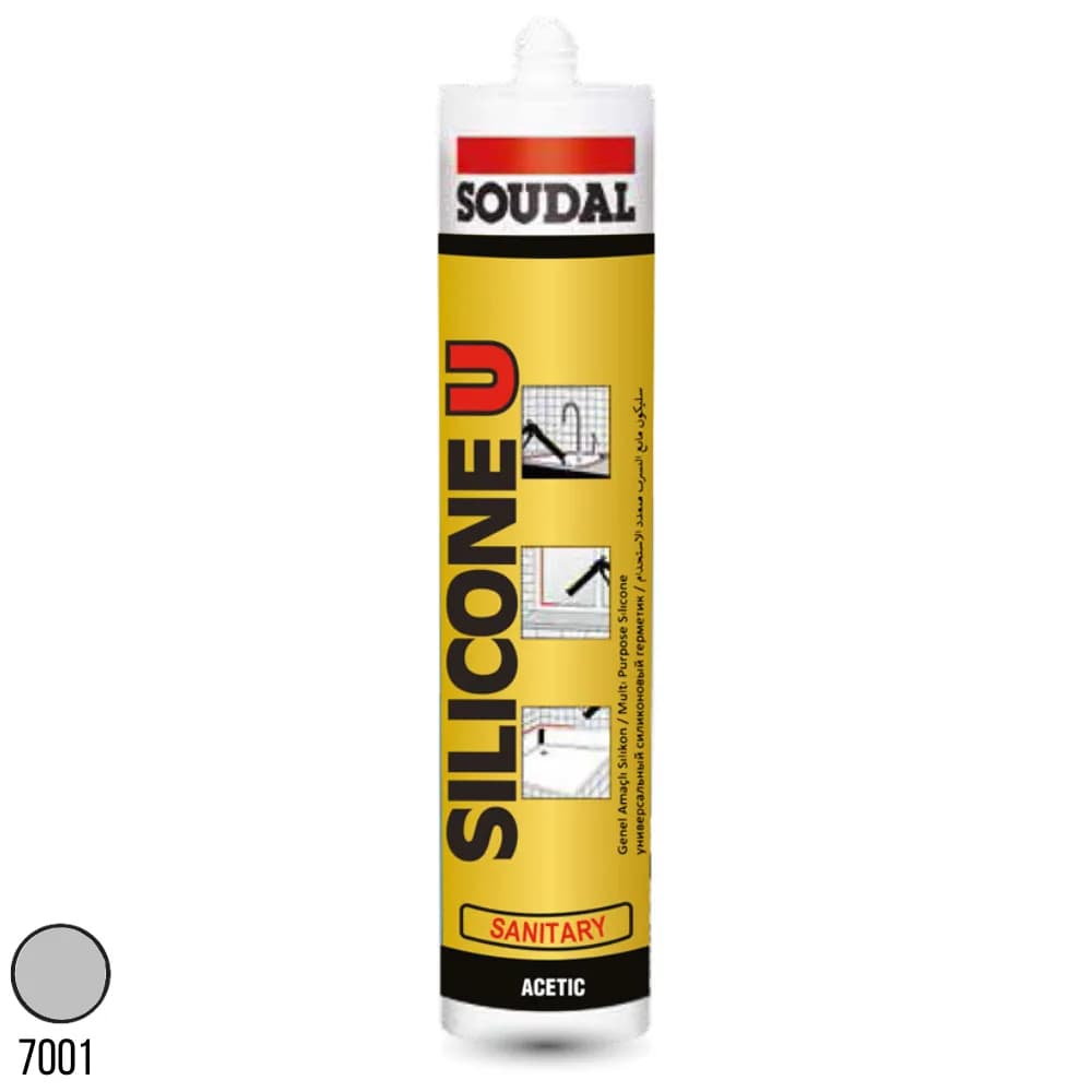 Soudal Silicone U Alüminyum Gri 280 gr 405025